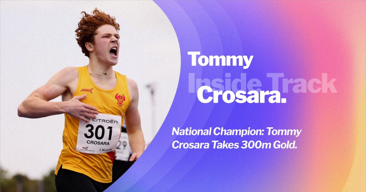 Tommy Crosara claims the U15 300m national title just four weeks after winning the English Schools crown, delivering three standout performances across heats, semi-finals, and the final to complete a remarkable season.