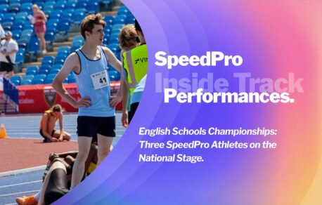 SpeedPro athletes competing at the English Schools Championships track and field event