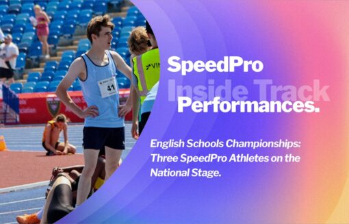 SpeedPro athletes competing at the English Schools Championships track and field event