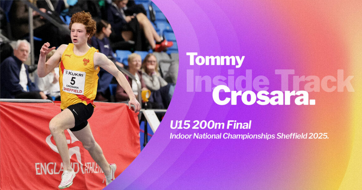 Tommy stormed to the U15 200m final