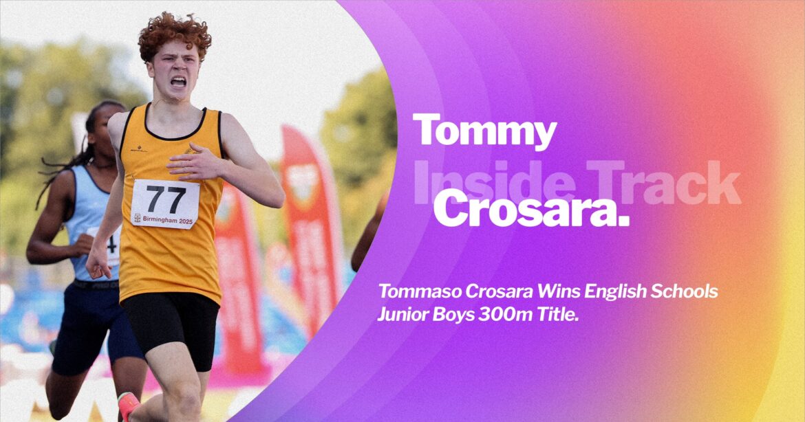 Tommaso Crosara Wins English Schools Junior Boys 300m Title