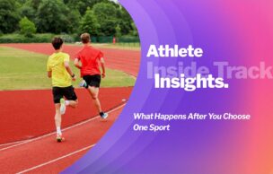 Young athlete training on a track, representing the decision of choosing one sport to focus on