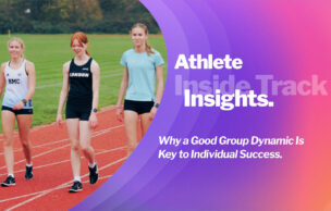 SpeedPro athletes are training together on the track, showing teamwork, support, and a positive group dynamic