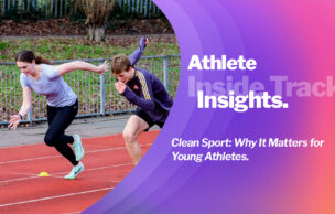 Young athletics competitors are training on the track, representing clean sport values and fair competition.
