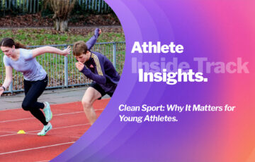 Young athletics competitors are training on the track, representing clean sport values and fair competition.