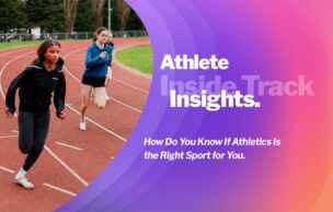 Young athlete sprinting on a track during training while exploring athletics as their sport.