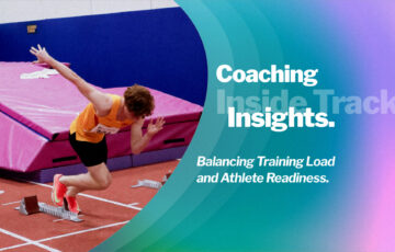 Coach observing athletes during a structured track session, adjusting training load based on athlete readiness at SpeedPro in Wimbledon.