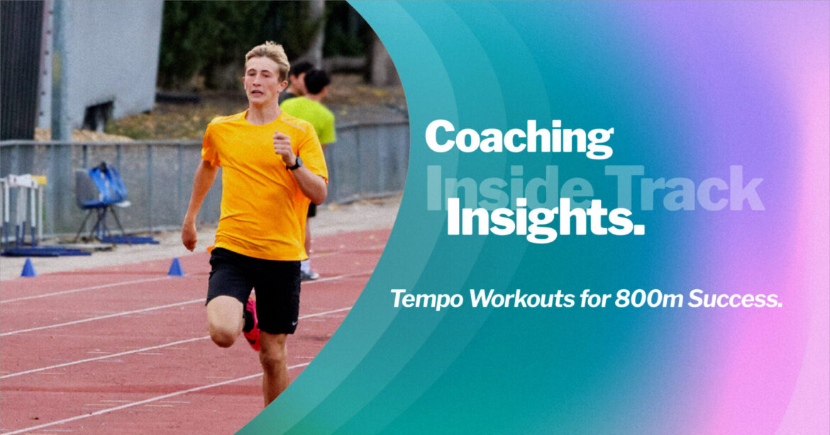 Athletes completing a structured tempo running session during 800m training at SpeedPro in Wimbledon.