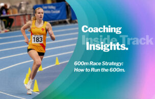 Athletes running a controlled 600m effort during speed endurance training at SpeedPro in Wimbledon.