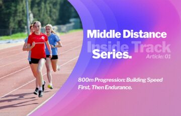 Middle-distance athletes completing a speed-focused 800m training session at SpeedPro in Wimbledon.