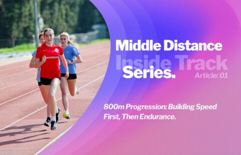 Middle-distance athletes completing a speed-focused 800m training session at SpeedPro in Wimbledon.