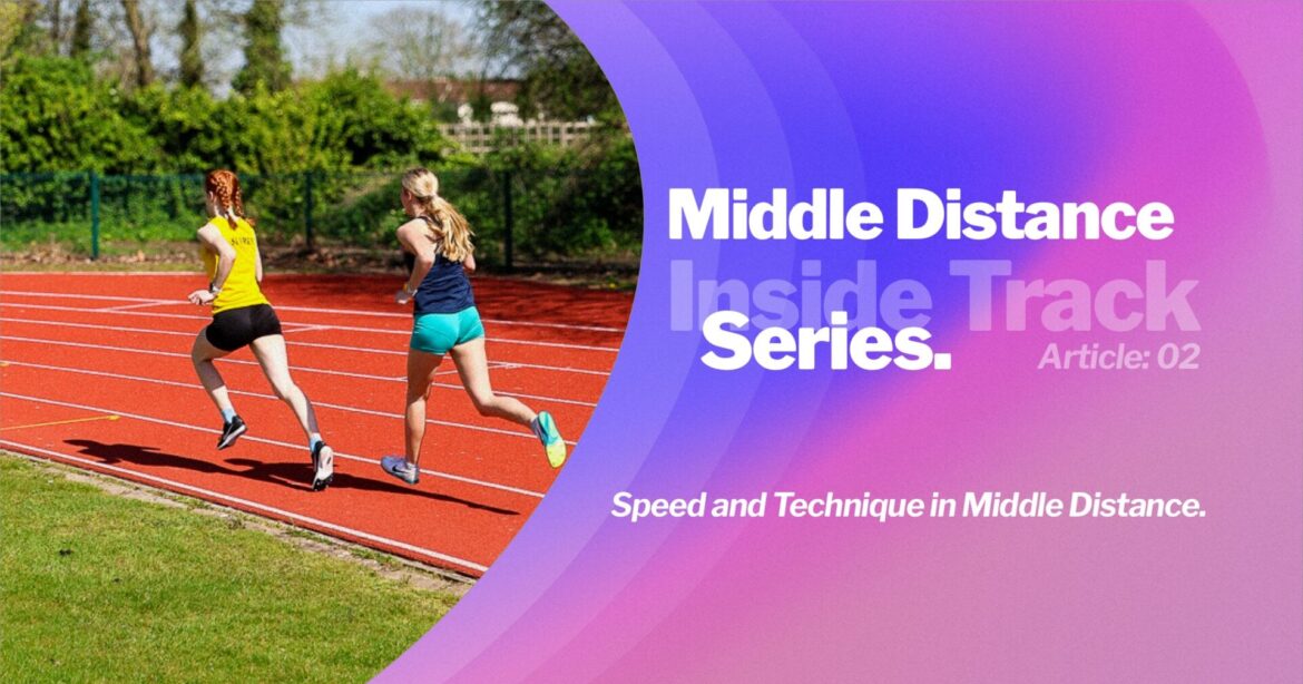 SpeedPro middle-distance athletes practising sprint mechanics and posture drills at Wimbledon Park track.