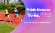 SpeedPro middle-distance athletes practising sprint mechanics and posture drills at Wimbledon Park track.