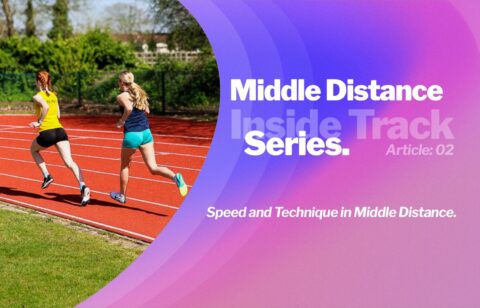 SpeedPro middle-distance athletes practising sprint mechanics and posture drills at Wimbledon Park track.