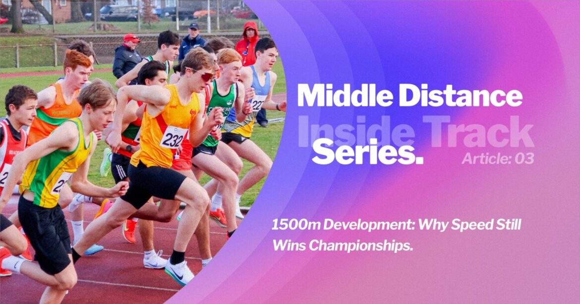 SpeedPro 1500m athletes completing speed endurance reps at Wimbledon Park track.