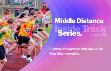 SpeedPro 1500m athletes completing speed endurance reps at Wimbledon Park track.