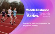 SpeedPro middle-distance athletes training over mixed 800m and 1500m pace reps at Wimbledon Park.